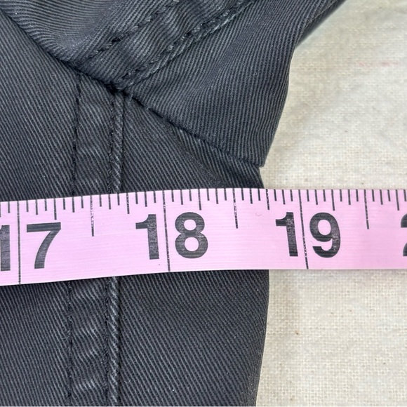 J. Crew Size Small Relaxed Boyfriend Field Jacket Cotton Black Utility Zip Snap - Picture 12 of 14